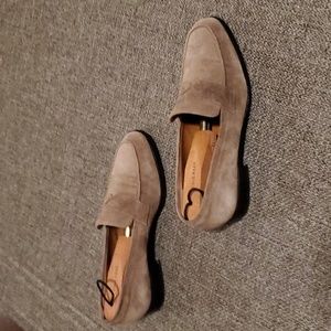 Aquatalia Shivani Tan Suede Loafers